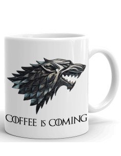 Tasse-Mug Parodie Game Of Thrones -Coffee Is Coming - Bouclier de la Maison Stark - Idée Cadeau Humour Original