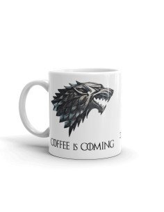 Tasse-Mug Parodie Game Of Thrones -Coffee Is Coming - Bouclier de la Maison Stark - Idée Cadeau Humour Original 2