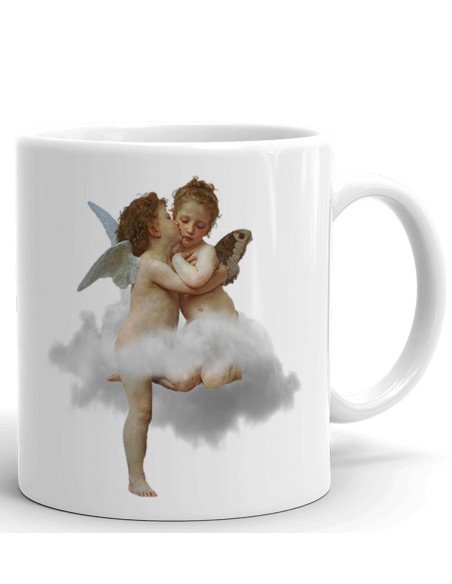Tasse-Mug Le Baiser Des Anges - Amour et Psyche - Cadeau Ange Original Anniversaire Fête des Mères