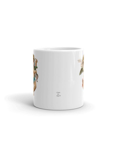 Tasse-Mug Ange -Anges portant des Fleurs- Cadeau Ange Original Anniversaire Fête des Mères Romantique