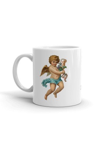 Tasse-Mug Ange -Anges portant des Fleurs- Cadeau Ange Original Anniversaire Fête des Mères Romantique