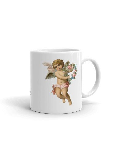 Tasse-Mug Ange -Anges portant des Fleurs- Cadeau Ange Original Anniversaire Fête des Mères Romantique