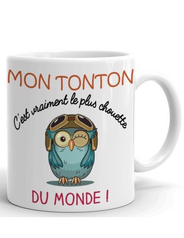 Tasse Mug - Mon Tonton C'est Vraiment Le Plus Chouette Du Monde - Idée Cadeau Original Tonton Anniversaire