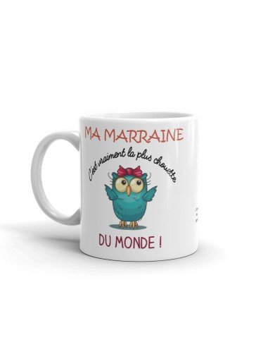Tasse Mug - Ma Marraine C'est vraiment La Plus Chouette Du Monde - Idée Cadeau Original Marraine Anniversaire