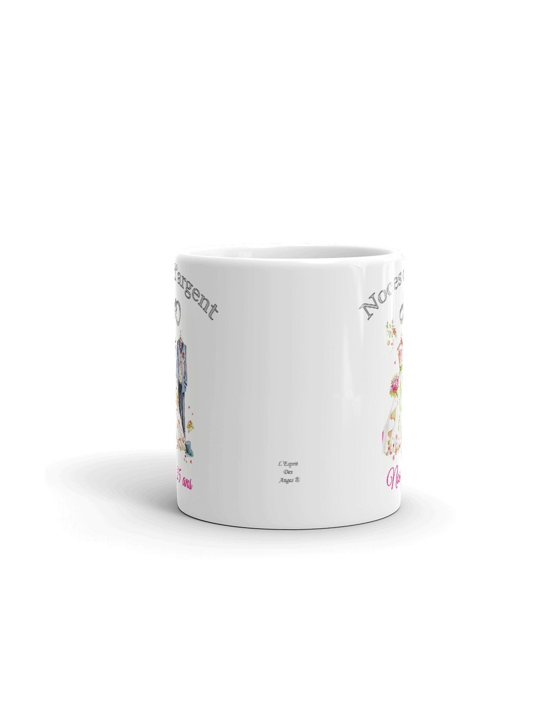 Tasse Mug Cadeau Anniversaire 25 Ans De Mariage Noce D Argent Original Amour Couple Romantique