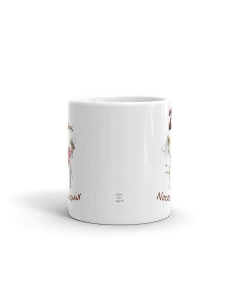 Tasse-Mug Cadeau Anniversaire 2 Ans de Mariage Noce de Cuir Original Amour Couple Romantique