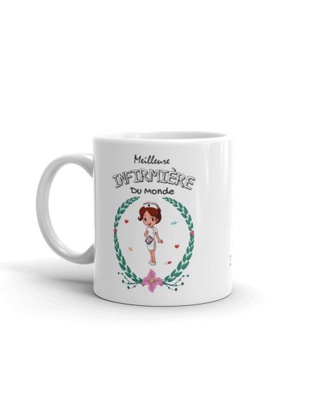 Tasse Mug Cadeau Infirmière - Meilleure Infirmière du Monde - Idée Collègue de Travail Médical