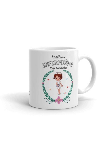 Tasse Mug Cadeau Infirmière - Meilleure Infirmière du Monde - Idée Collègue de Travail Médical
