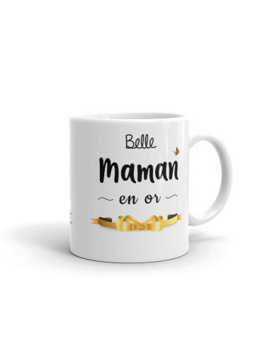 Tasse Mug Cadeau Belle Mère - Belle Maman en Or - Idée Originale