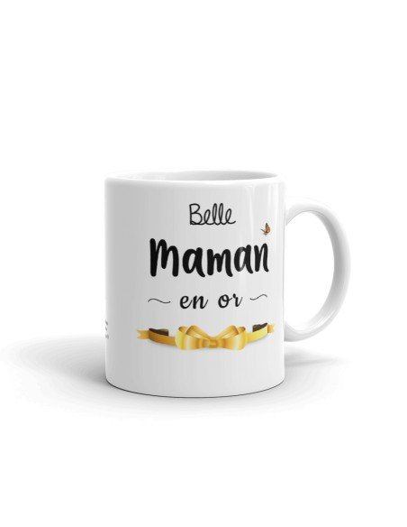 Tasse Mug Cadeau Belle Mère - Belle Maman en Or - Idée Originale