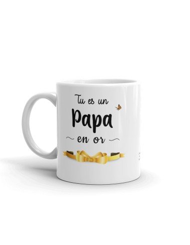 Tasse-Mug Cadeau Papa - Papa en Or -Idée Cadeau Naissance Papa Original Fête des Pères Anniversaire Boite à Papa Humour