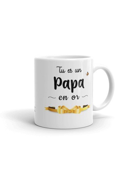 Tasse-Mug Cadeau Papa - Papa en Or -Idée Cadeau Naissance Papa Original Fête des Pères Anniversaire Boite à Papa Humour