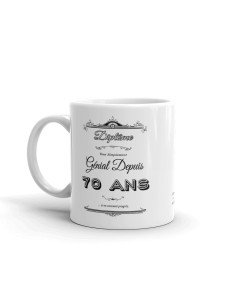 Tasse Mug Cadeau Anniversaire- Diplôme Tout Simplement Génial Depuis 70 Ans - Idée Original Personnalisé 2