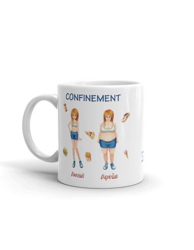 Mug Humour Cadeau Confinement - Avant Après - Idée Originale Pour Une Amie