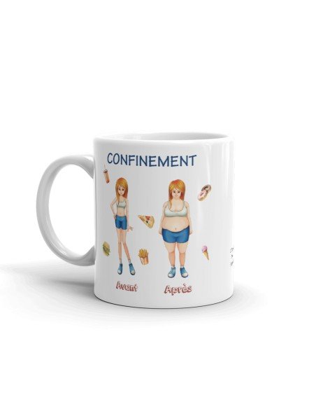 Mug Humour Cadeau Confinement - Avant Après - Idée Originale Pour Une Amie