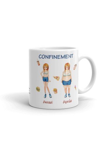 Mug Humour Cadeau Confinement - Avant Après - Idée Originale Pour Une Amie