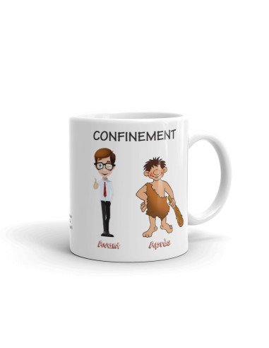 Mug Humour Cadeau Confinement - Avant Après - Idée Original Drole Rigolo Humoristique Petit Déjeuner Amusant