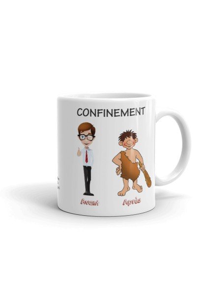 Mug Humour Cadeau Confinement - Avant Après - Idée Original Drole Rigolo Humoristique Petit Déjeuner Amusant