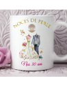 Tasse-Mug Cadeau Anniversaire 30 Ans de Mariage Noce de Perle Original Amour Couple Romantique