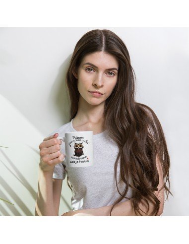 Tasse-Mug Cadeau Personnalisable Prénom Amie Anniversaire - C'est Comme le Café Je l'Adore - Idée originale Personnalisé