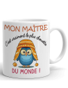 Tasse Mug Cadeau Maître École - Mon Maître C'est Vraiment Le Plus Chouette Du Monde- Idée Originale Fin Année Humour