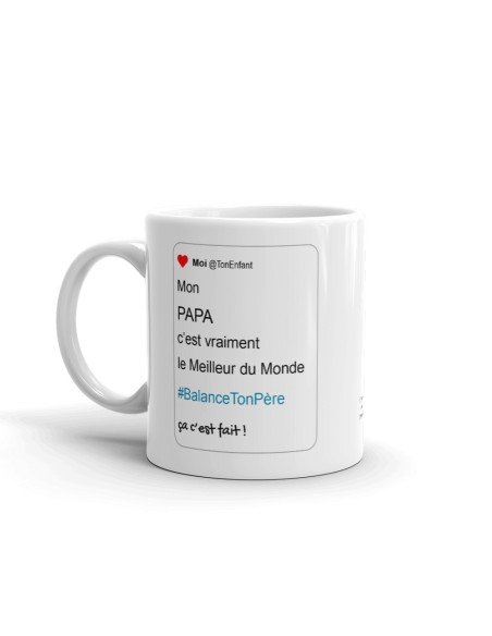 Tasse-Mug Cadeau Papa Le Meilleur Parodie Hashtag Balance Ton Père Original Fête des Pères Anniversaire Boite à Papa Humour