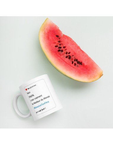 Tasse-Mug Cadeau Papa Le Meilleur Parodie Hashtag Balance Ton Père Original Fête des Pères Anniversaire Boite à Papa Humour