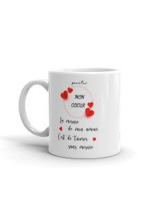 Tasse Mug Cadeau Saint Valentin Couple Amour-la Mesure de Mon Amour-Original Anniversaire  Mariage 2