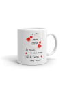 Tasse Mug Cadeau Saint Valentin Couple Amour-la Mesure de Mon Amour-Original Anniversaire Mariage