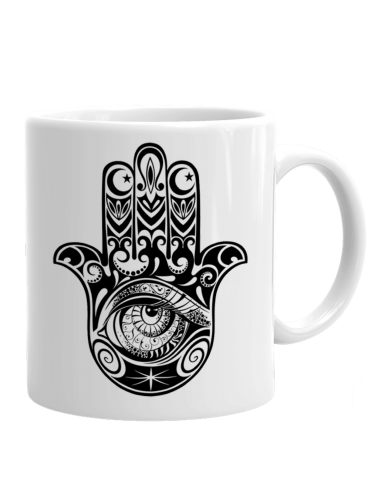 Tasse Mug Cadeau Hamsa Main de Fatma Main de Myriam Symbole Protection