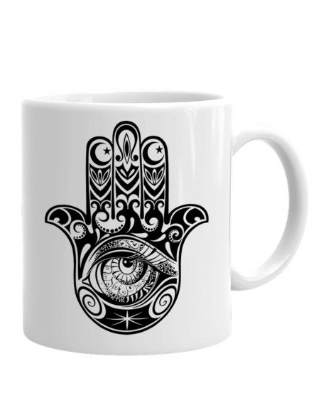 Tasse Mug Cadeau Hamsa Main de Fatma Main de Myriam Symbole Protection