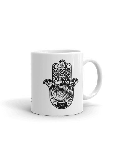 Tasse Mug Cadeau Hamsa Main de Fatma Main de Myriam Symbole Protection