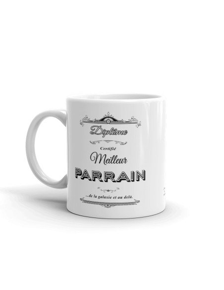 Tasse Mug Cadeau Meilleur Parrain Diplôme Original Baptême Anniversaire