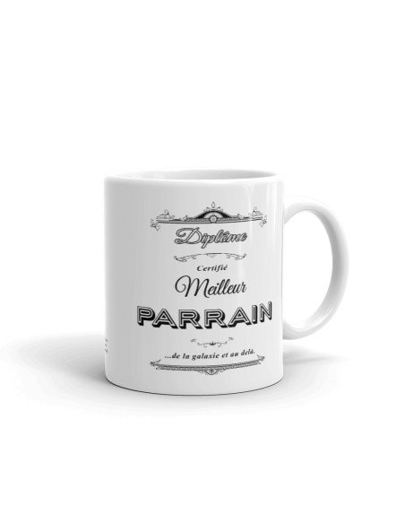 Tasse Mug Cadeau Meilleur Parrain Diplôme Original Baptême Anniversaire