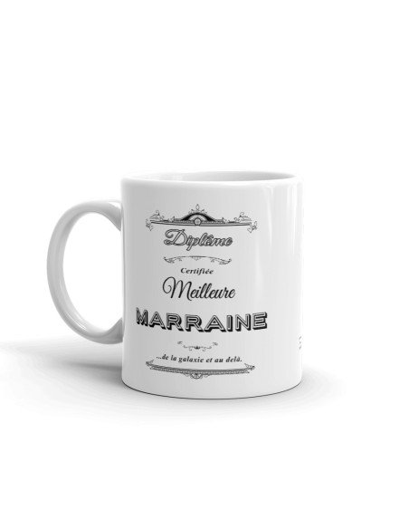 Tasse Mug Cadeau Marraine Diplome Original Baptême Anniversaire