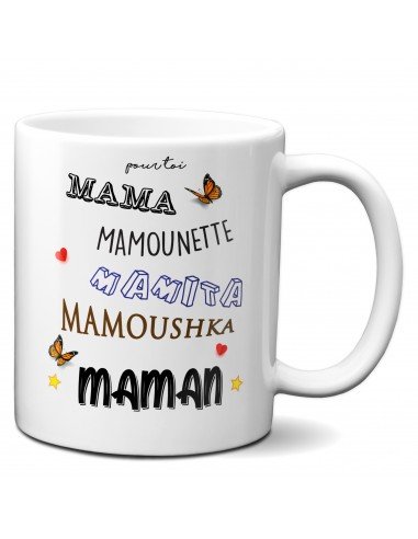 Tasse-Mug Cadeau Maman Mamounette Original Anniversaire Fête des Mères Noël 