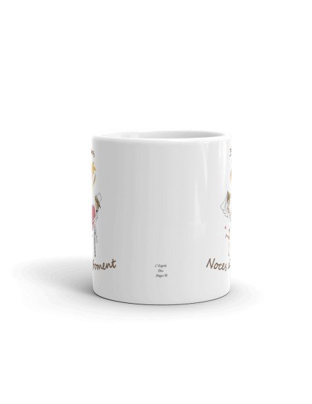 Tasse-Mug Cadeau Anniversaire 3 ans de Mariage Noce de Froment Original Amour Couple Romantique