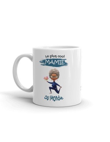 Tasse-Mug Cadeau Mamie La Plus Cool Du Monde Idée Originale Humour Personnalisé Anniversaire Fête des Grands Mères Noël 