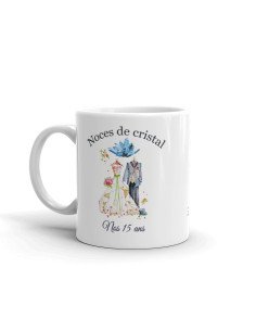 Tasse-Mug Cadeau Anniversaire 15 Ans de Mariage Noce de Cristal Original Amour Couple Romantique 2