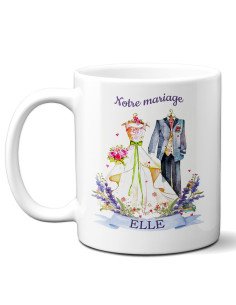 Tasses Deux Mugs Cadeau de Mariage Couple Original Elle et Lui  Romantique Fiançailles  2