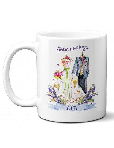 Tasses Deux Mugs Cadeau de Mariage Couple Original Elle et Lui  Romantique Fiançailles 
