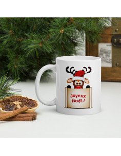 Tasse-Mug Cadeau Noël Petit Renne Joyeux Noël Humour Rigolo Amusant Original  2