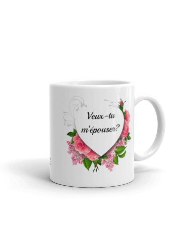 Tasse Mug Cadeau Saint Valentin Couple - Veux tu m'épouser - Original Demande en  Mariage