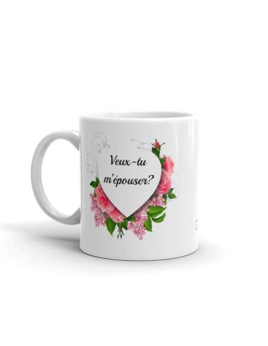 Tasse Mug Cadeau Saint Valentin Couple - Veux tu m'épouser - Original Demande en  Mariage