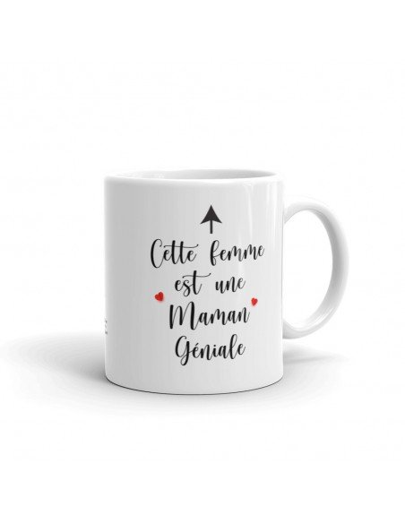 Tasse-Mug Maman - Cette Femme est une Maman Géniale - Idée Cadeau Maman Original Anniversaire Fête de Mères Noël 