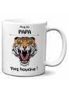 Tasse-Mug Cadeau - Mug de Papa Pas Touche Tigre- Idée Cadeau Humour Papa Original Anniversaire Fête de Pères 