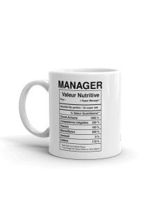 Tasse-Mug Collègue-Manager Valeur Nutritive -- Idée Cadeau Patron Travail Nouveau Job 2