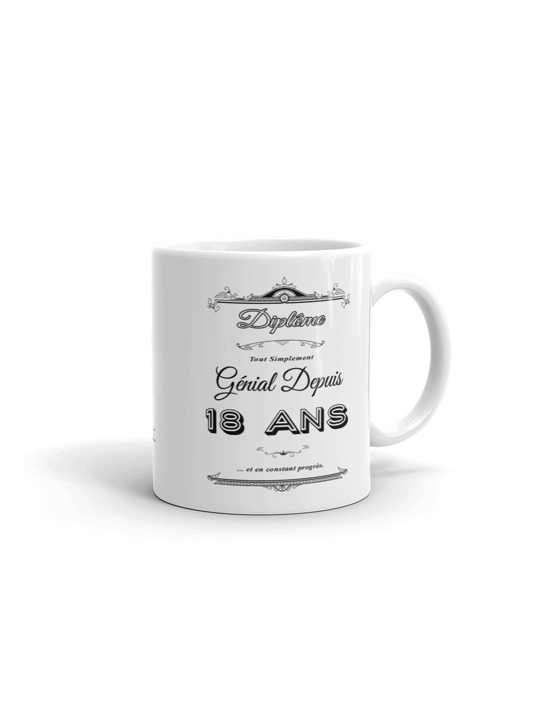 Tasses cadeau 18 ans - 18e anniversaire fête - 18 ans cadeaux homme -  cadeaux pour 18e anniversaire - articles de fête de 18 ans (tasse seulement)