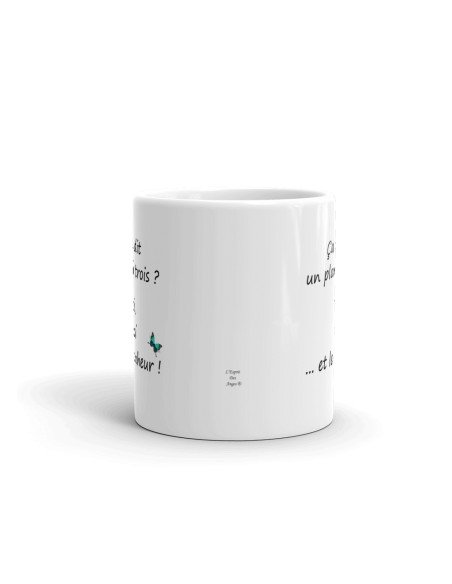 Tasse Mug Humour Plan à trois Idée Cadeau Original Couple Amoureux Mari Femme pour Anniversaire Personnalisé St Valentin Noël