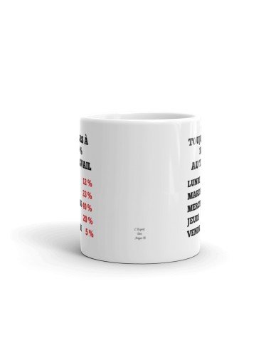 Tasse-Mug Collègue Humour -Toujours à 100 % au Travail - Idée Cadeau Patron Travail Job Départ